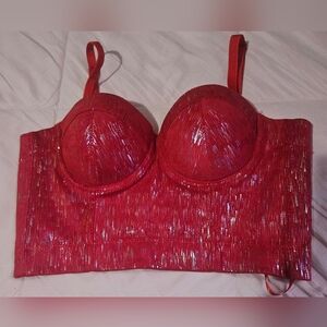 Red Women's Bustier NWOT